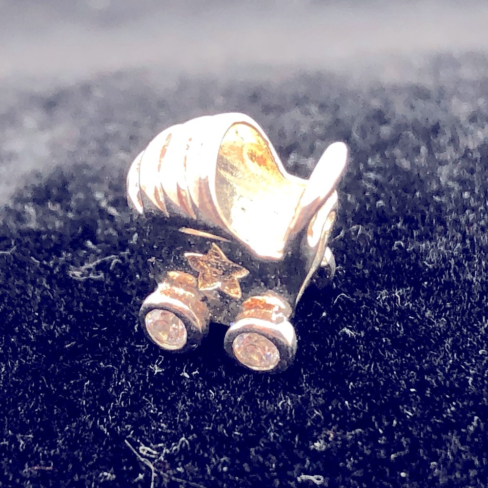 Sterling Silver Pram Charm Michael Hill 925 Baby Carriage